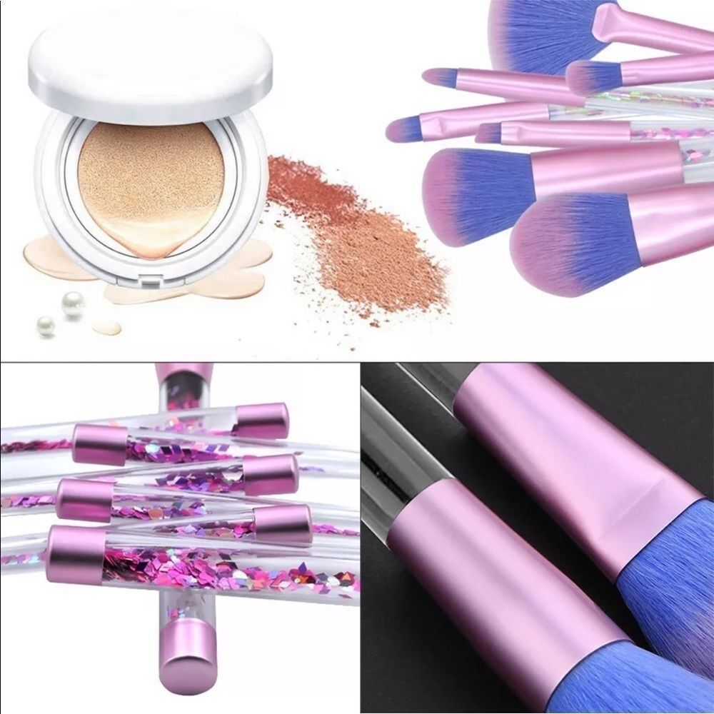 7 Piece Crystal Makeup Brush Kit - Picture 9 of 10